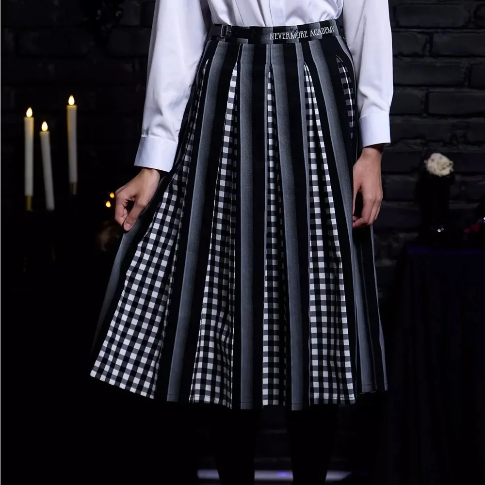 Wednesday Nevermore Academy Uniform Pleated Midi Skirt Hot‎ Topic Addams